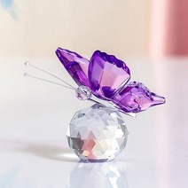 크리스탈 나비 작은 장식품 거실 입구 호텔 침실 주조 및 연마 과정에서 간단한 동물 장식, CHINA, purple