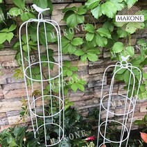 Makone 상표등록 Makone 상표등록 정원꾸미기 오벨리스크 철제 덩쿨 넝쿨식물 으아리꽃 유칼립투스 능소화 러브체인 지지대, 돔 그린 세트