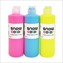 [하양이네031]스노우키즈 스노우물감 (250ml 3색) 유아물감 형광물감놀이세트 핑거페인트, A세트(핑크 블루 옐로우)