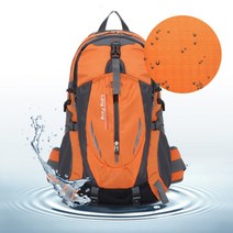 비박 등산 트레블 백패킹 트레킹 백팩 배낭 가방 33L, 그린, 오렌지