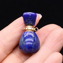 아로마목걸이 향수 진수정 원석 써지컬 스틸 천연 공병 팬던트 보석 액세서리용 천연석 향수병 펜던트 불규칙한 세미 귀중한 참 섹션 목걸이 펜던트, 15x30mm