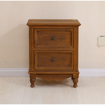 유럽식 원목 빈티지 엔틱 좁은협탁 미니 침대협탁, D