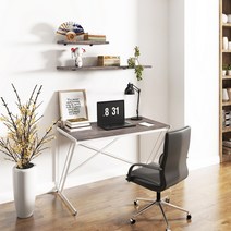 YEAR COLOR 국내배송 Z형 사무용 접이식 멀티책상 컴퓨터테이블 2size 4colors, 화이트+빈티지 나무결 우드 1000mm