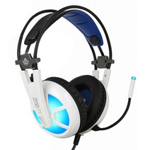 HACKER B580 가상 7.1채널 LED 게이밍 헤드셋 (화이트) / 박스없는 새제품, HACKER B580 화이트