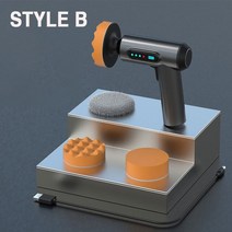 자동차 연마기 광택기 유리막 셀프왁스 휴대용 무선 미니 자동차 광택기 브러시와 연마 기계 빠른 충전, 02 B-Set