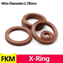 FKM X 링 네 립 씰 불소 고무 피스톤 피스톤로드. 내부 DiameTer2.9-133.07mm WD1.78mm, 21.95x1.78(5pcs)
