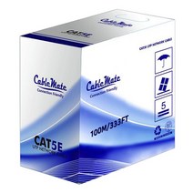 CableMate 케이블메이트 CAT 5E UTP 랜케이블 100M 1롤 박스 블루