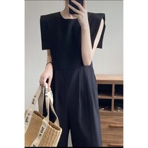 [2색상] 에스영 벨티드 점프수트/팔뚝커버 군살커버 세련된 점프슈트