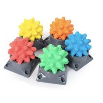 비스티볼 라크로스 마사지 볼 등 목 종아리 돌기 싱글 지압볼 필라테스 요가 스트레칭 어깨, TPE마사지볼/더블/핑크/