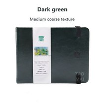 Baohong 100% 코 튼 PU 수채화 종이 책 300g 24 시트 휴대용 여행 수채화 스케치북 Acuarelas 미술 용품, 02 Medium Lines_03 160x240mm