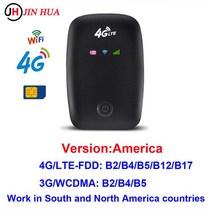 휴대용 라우터MF906 CAT4 미니 충전식 2100mAh 배터리 무선 휴대용 LTE 모바일 핫스팟 자동차 USB 3G 4G W, 03 America Version