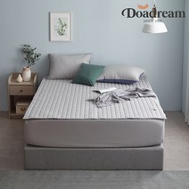 도아드림 워싱코튼 그레이 순면 침대패드 고정밴드형