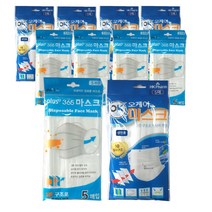 플러스365 수입 일회용마스크 5매흰색(랜덤)-10봉