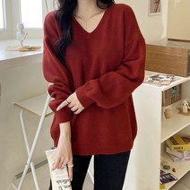 데일리앤 루즈핏 여성 브이넥 니트 멜트 9color