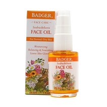 Badger 페이스 오일 포 노멀 / 드라이 스킨 씨벅톤, 1개, 29.5ml