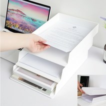 병원 수납창구용 오픈형 A4 서류 트레이 연구실 복사실 서재 서류보관함, 블랙