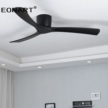 48 인치 낮은 층 Led Dc 천장 팬 램프 원격 제어 현대 실내 솔리드 우드 화이트 팬없이 lmap, Black without lmap_48 inch | 1