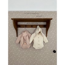 아기슈트 유아 여아 핑크 면 겨울 니트 몽베베 바니슈트