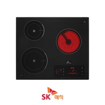 SK매직 하이브리드 3구 전기쿡탑 ERA-BHI30 인덕션 하이라이트 설치요청 빌트인(560x480), 15CM외함