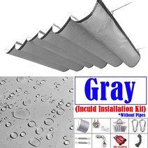 폴테르 직물 야외 텔레스코픽 천막 웨이브 햇빛 가리개 퍼걸라 캐노피 수영장 차양 항해, 02 Without Pipes_03 0.8x5m