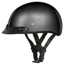 Daytona Helmets 하프 스컬 캡 오토바이 헬멧 DOT 승인 하이 글로스 블랙 S USA 미국, Gun Metal Grey Metallic