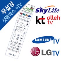 올레 TV 셋톱박스 LGTV 삼성 만능 리모컨 스카이 라이프 세톱 IPTV 전용 엘지, KT올레 스카이라이프 셋톱박스리모컨