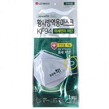 자체브랜드 LG생활건강 끈조절 특허제품 에어워셔 황사마스크KF94 대형1매, 수량, 1개