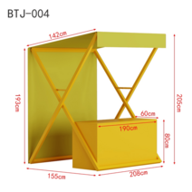 플리마켓 가판대, 테이블길이200옐로우거치대+옐로우덮개+옐로우캐비닛