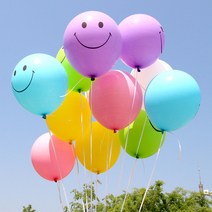 스마일 풍선-파티 벌룬 펄 헬륨 꾸미기 데코 생일 이벤트 행사 캐릭터, 6.스마일-퍼플