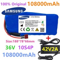 전기자전거배터리 밧데리2021 Original 36V Battery 10S4P100Ah Pa머신 500W High Power 42V 100000mAh Ebi