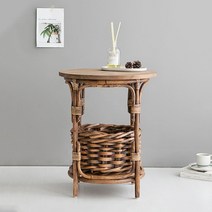 [마켓비] PASAR 원형테이블 45 라탄 CR0026, 단품