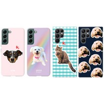삼성 갤럭시 S22 S21 노트20 S20 울트라 노트10 플러스 반려견 반려묘 굿즈 고양이 강아지 얼빡 사진 포토 커스텀 레터링 문구 주문제작 무광 하드 케이스