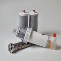 물도깨비 고급 숯필터 세면대상부샤워용+리필 숯필터2개, 고급 숯필터 주방 세면대용+리필 숯필터2개