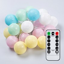 어반LED 어반 LED 파스텔 코튼볼 20구 USB형 무드등, 단품