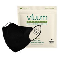 비움 에코핏 마스크 대형 KF94, 25개입, 200개, 블랙