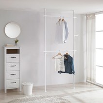 왕자 2단고정식행거 알뜰형 28mm_선택형, 1.화이트_970