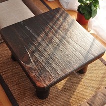 호족반 손님다과상 술상 혼술 개다리소반 자개 차상 소반상 과일상 미니, 차콜 미디엄 40x40x21