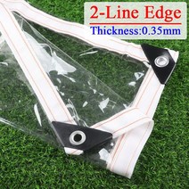 방수포 방수 투명 PVC 발코니 다육 식물 타프 테라스 선명한 두께, 20.2-Line Edge - 1.8x2m