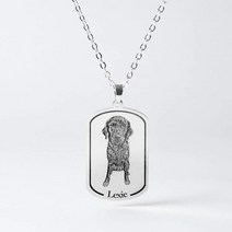 반려동물유골함 개인 맞춤 Dogtag 목걸이 수제 새겨진 애완 동물 선물 사용자 정의 개 고양이 체인 메모리 보석 펜던트, [02] Titanium Gold, [01] 45cm, [01] 연한 황금색