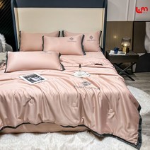 Love Me씻은 얼음 실크 에어컨은 콩 이불 여름 얇은 싱글 더블 여름 시원한 이불 4 종 여름 더블 얇은 이불 심플한 분위기 여름에 함께할 시원하고 시원한, 샴페인