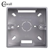 Coswall-32mm 깊이 무광 검정색 회색 외부 마운팅 박스 86 형 스위치 및 소켓 용 벽면의 모든 위치에 적용, [01] Grey, 01 Grey
