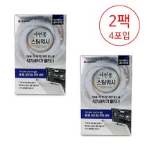 자연퐁 스팀워시 식기세척기 클리너 100g 2입 x 2개 (총4개), 2개 (총4포입)