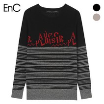 (EnC) 캐시미어 혼방 레터링 니트(ENKT849A2O)
