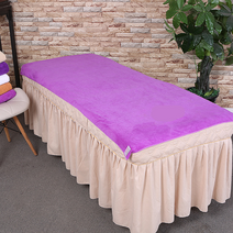 미용실전용 타올 미용샵침대 목욕타월 안마 발맛사지 용품 대전 구멍이있다 .침대시트 깔기침대 큰, T21-미들퍼플 색 두터운천미포함 홀, C01-80x180cm