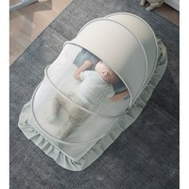 아기모기장 원터치모기장 아기침대모기장 그늘막이동식 유아모기장, 그레이그린