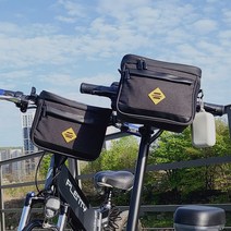 자전거가방 전동 킥보드 미니벨로 전기 자전거 핸들 핸들바 가방, 다크 그레이+블랙, 1개