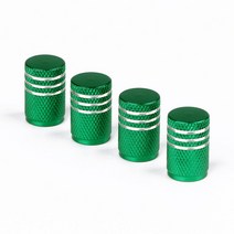 체리 알루미늄 합금 자동차 타이어 밸브 커버 캡, 라운드 그린(4개)