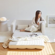 아이와비 콤마 팔걸이형 패브릭 소파베드 COMMA, 콤마-오트밀