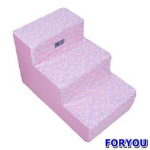 ForU674 컴패니언 플로럴 스텝 핑크 강아지침대 강아지용품 강아지방석 강아지계단