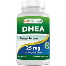 베스트 네츄럴스 DHEA 25mg 보충제 240 정 - 남성 여성용 균형 잡힌 호르몬 수치 지원 - 건강한 노화 촉진 - 미국 제조